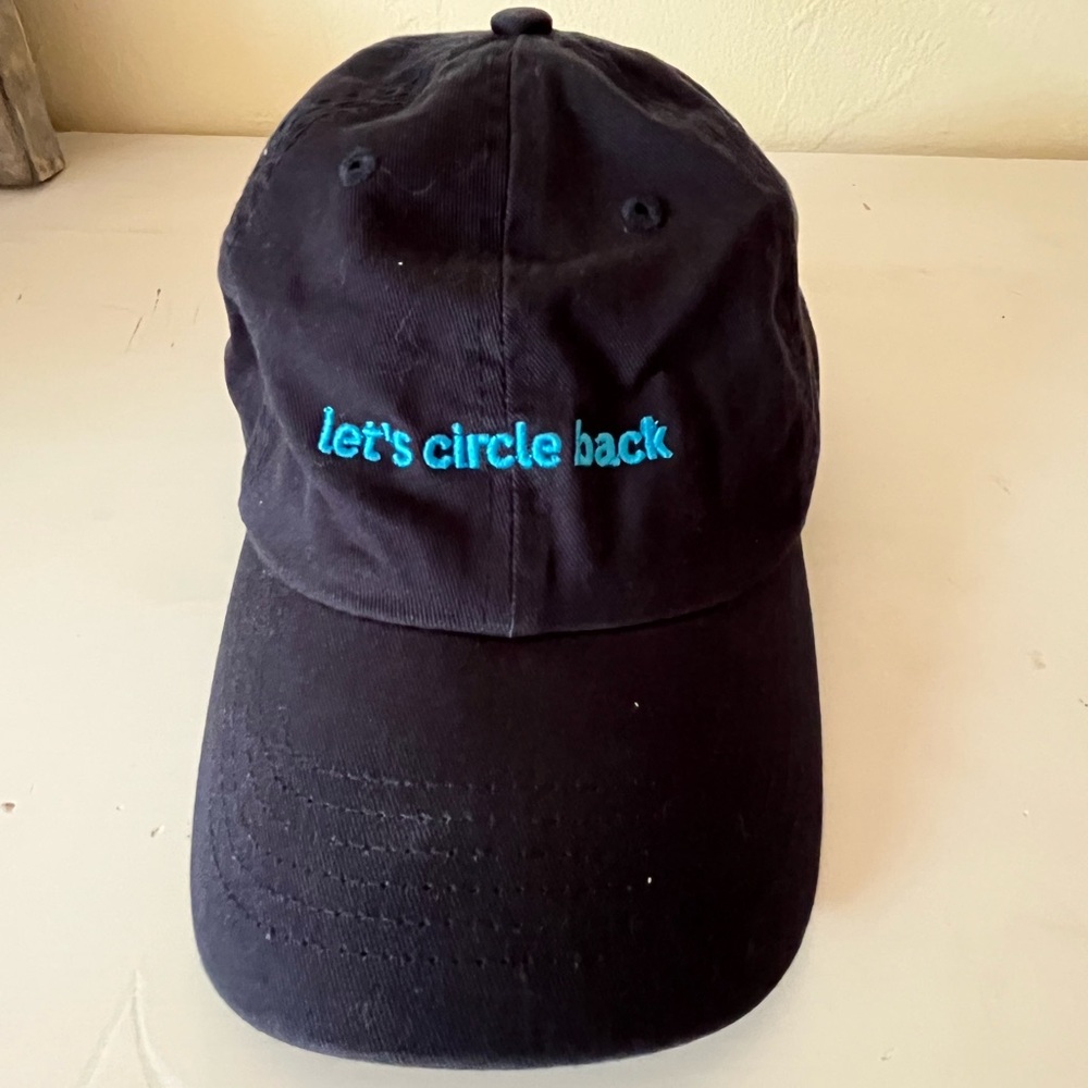NWT dark blue Cap with aqua Embroidery